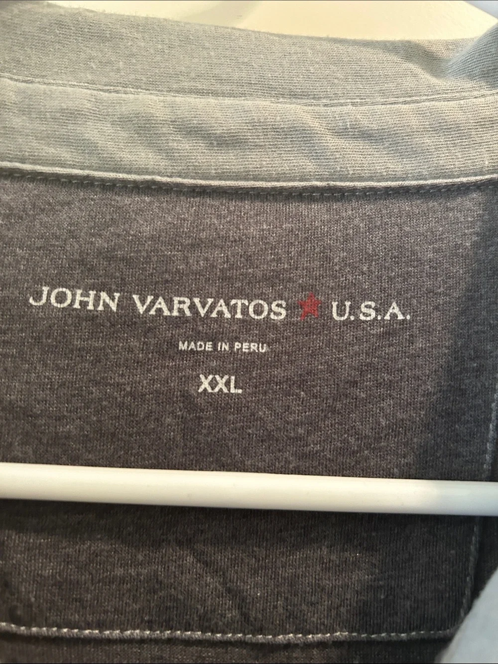 John Varvatos 1/4 button Ombre Polo Shirt embroider logo short sleeve size XXL